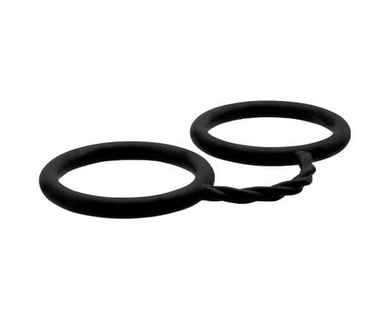 Чёрные силиконовые наручники BONDX SILICONE CUFFS, фото 