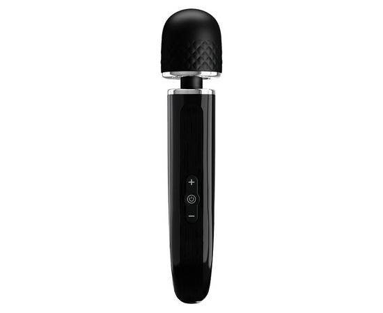 Черный вибратор-жезл Charming Massager Plus - 29 см., фото 