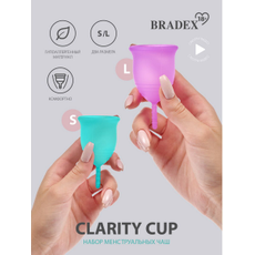 Набор менструальных чаш Clarity Cup (размеры S и L), фото 