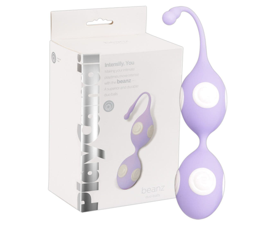Фиолетово-белые вагинальные шарики Play Candy Beanz, Цвет: фиолетовый с белым, фото 