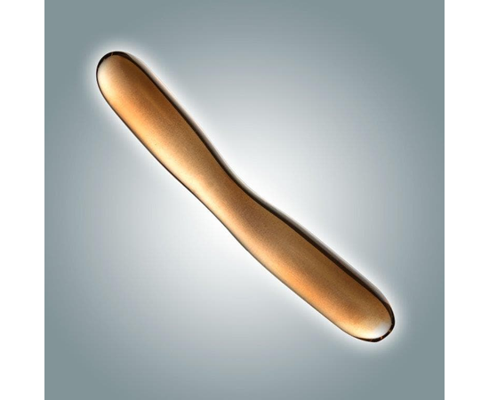 Золотистый стеклянный фаллоимитатор - 18 см., Цвет: золотистый, фото 