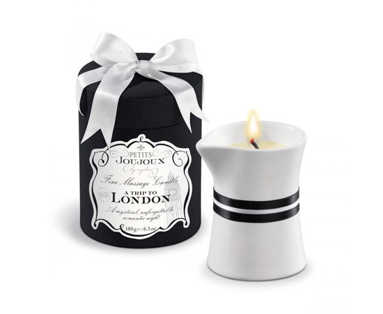 Массажное масло в виде большой свечи Petits Joujoux London с ароматом ревеня, амбры и чёрной смородины, фото 