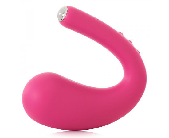 Ярко-розовый вибратор Dua G-spot & Clitoral Wearable Vibrator - 17,8 см., фото 