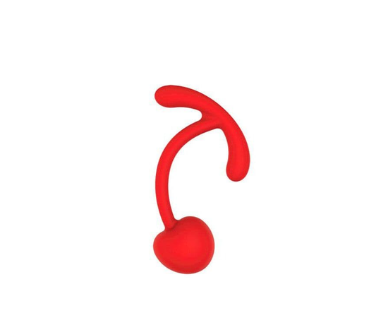 Красный вагинальный шарик с ограничителем, Цвет: красный, фото 
