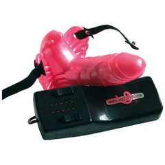 Бабочка для клитора с вращающейся вагинальной головкой, Цвет: розовый, фото 
