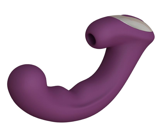 Вибратор Phoenix с вакуумной стимуляцией клитора - 18 см., Цвет: фиолетовый, фото 