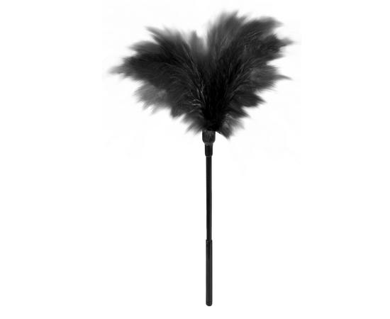 Пластиковая метелочка с чёрными пёрышками Small Feather Tickler - 32 см., фото 