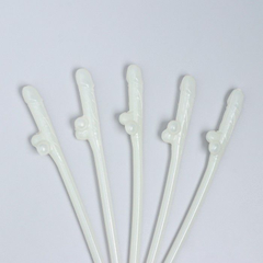 Коктейльные трубочки в виде пениса, Объем: 5 шт., Цвет: белый, фото 