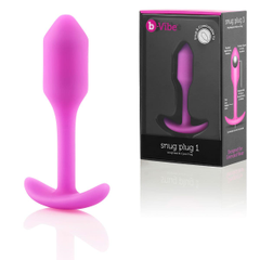 Пробка для ношения B-vibe Snug Plug 1 - 9,4 см., Цвет: розовый, фото 