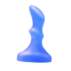 Синий гелевый плаг изогнутой формы - 10 см., фото 