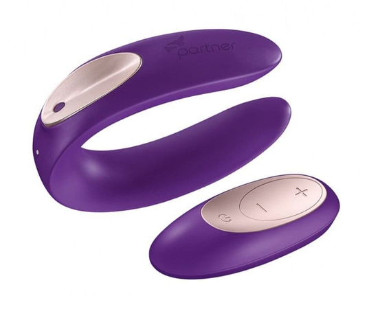 Вибратор для пар Satisfyer Partner Plus Remote с пультом ДУ, Цвет: фиолетовый, фото 