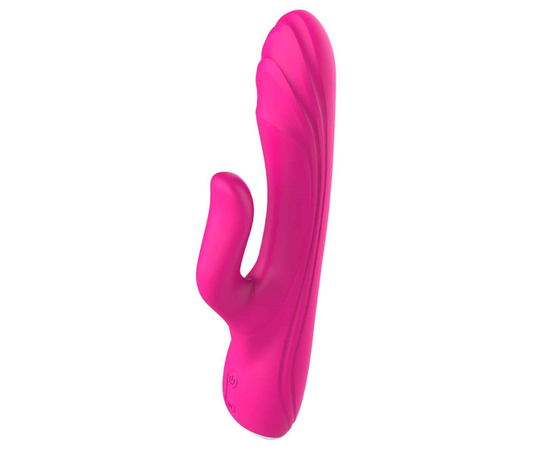 Ярко-розовый вибратор-кролик Flexible G-spot Vibe - 21 см., фото 