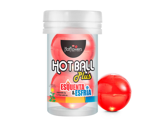 Лубрикант на масляной основе HotFlowers Hot Ball Plus с охлаждающе-разогревающим эффектом, фото 