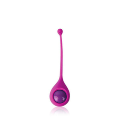 Ярко-розовый вагинальный шарик со смещенным центром тяжести Cosmo, Цвет: ярко-розовый, фото 