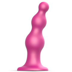 Насадка Strap-On-Me Dildo Plug Beads, Цвет: розовый, Размер: L, фото 