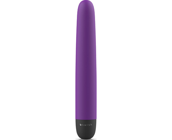 Фиолетовый классический вибратор Bgood Classic - 18 см., фото 