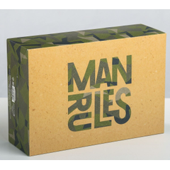 Складная коробка Man rules - 16 х 23 см., фото 
