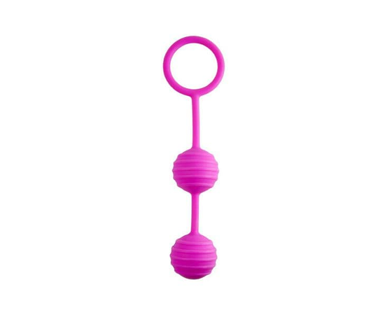 Розовые вагинальные шарики с кольцом, фото 