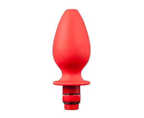 Красная насадка для душа HYDROBLAST 4INCH BUTTPLUG SHAPE DOUCHE - 10,2 см., Цвет: красный, фото 