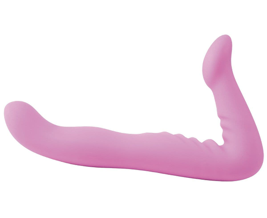 Розовый безременной фаллоимитатор-страпон 8" Strapless Strap-On - 20,3 см., Цвет: розовый, фото 