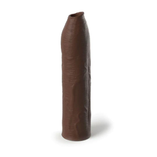 Насадка-удлинитель Uncut Silicone Penis Enhancer - 17,8 см., Длина: 17.80, Цвет: коричневый, фото 