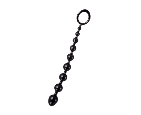 Черная анальная цепочка A-toys - 28,3 см., фото 