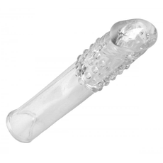 Удлиняющая насадкаThick Stick Clear Textured Penis Extender - 17,8 см., фото 