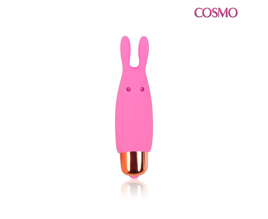 Маленький розовый силиконовый вибромассажер - 7,3 см., Цвет: розовый, фото 
