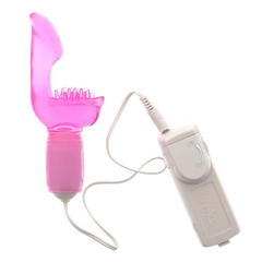 Розовый вибростимулятор-пальчик E-SENSUAL, фото 