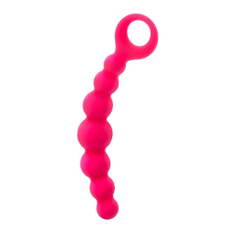 Розовый анальный стимулятор с ручкой-кольцом, фото 