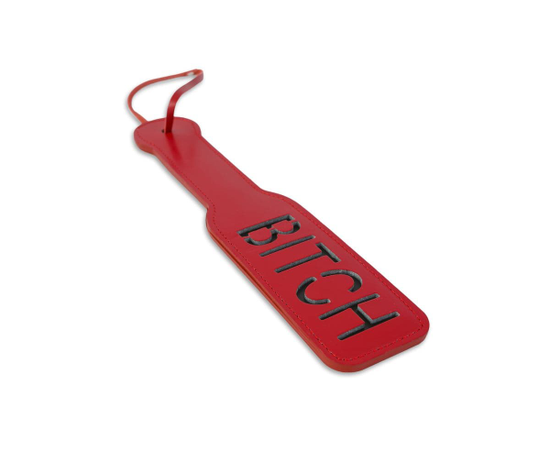 Красная шлёпалка Bitch - 31,5 см., фото 