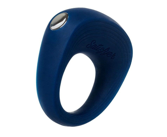 Синее эрекционное кольцо на пенис Satisfyer Ring 2, фото 