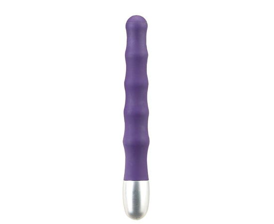 Фиолетовый вибромассажер волнистой формы SMOOTH VIBE - 17,8 см., фото 