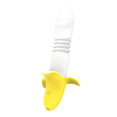 Мощный стимулятор в форме банана с возвратно-поступательными движениями Banana - 19,3 см., фото 
