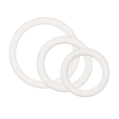Набор из 3 белых эрекционных колец White Rubber Ring Set, фото 