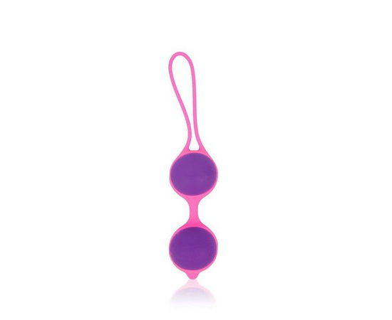 Фиолетово-розовые вагинальные шарики Cosmo, Цвет: фиолетовый с розовым, фото 