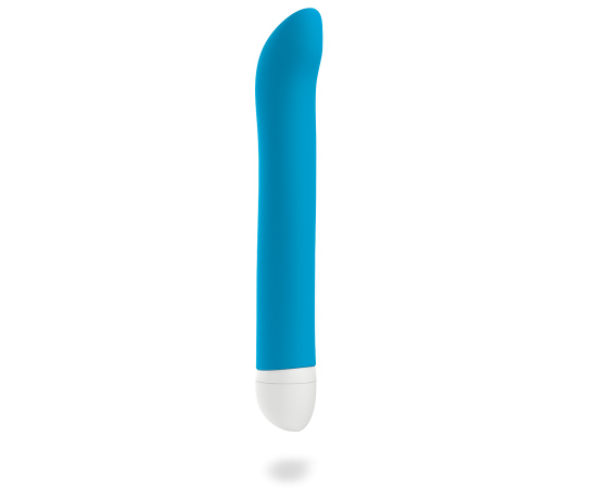 Мини-вибратор Joupie - 18,2 см., Цвет: голубой, фото 