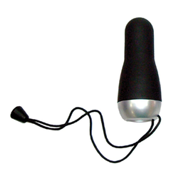Черный водонепроницаемый мини-вибратор DISCRETION WIDE BODY BLACK - 6,5 см., фото 