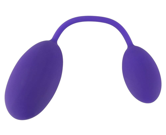 Фиолетовые вагинальный и анальный шарики GoGasm, фото 