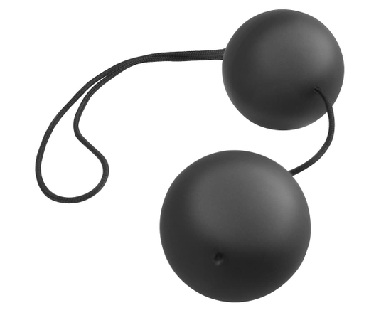Чёрные анальные шарики Vibro Balls, фото 