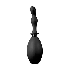 Чёрный анальный душ FRESHEN PUMP с фигурным наконечником, Цвет: черный, фото 