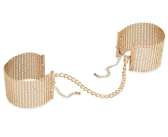 Дизайнерские золотистые наручники Desir Metallique Handcuffs Bijoux, фото 