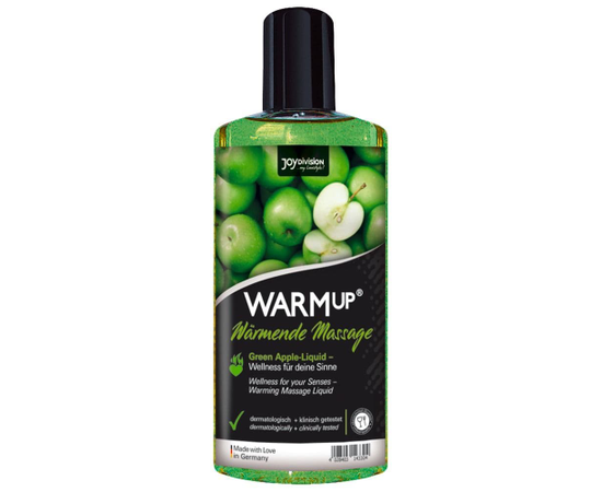Массажное масло WARMup Green Apple с ароматом яблока - 150 мл., фото 