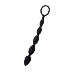 Черная анальная цепочка A-toys - 27,6 см., фото 