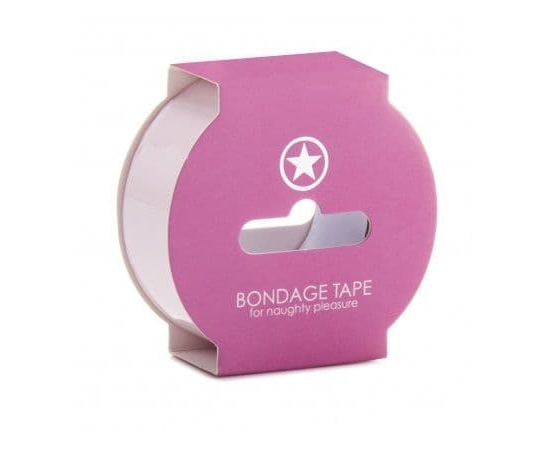 Нежно-розовая липкая лента Non Sticky Bondage Tape - 17,5 м., фото 