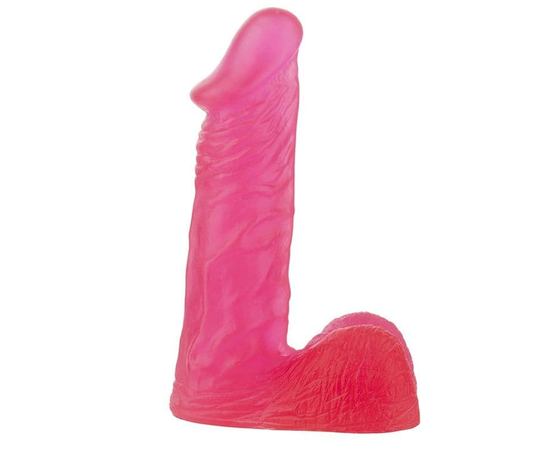 Розовый гелевый фаллоимитатор XSKIN 6 PVC DONG - 15 см., Цвет: розовый, фото 