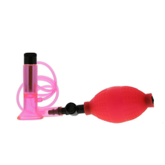 Вибропомпа с грушей для клитора, Цвет: розовый, фото 