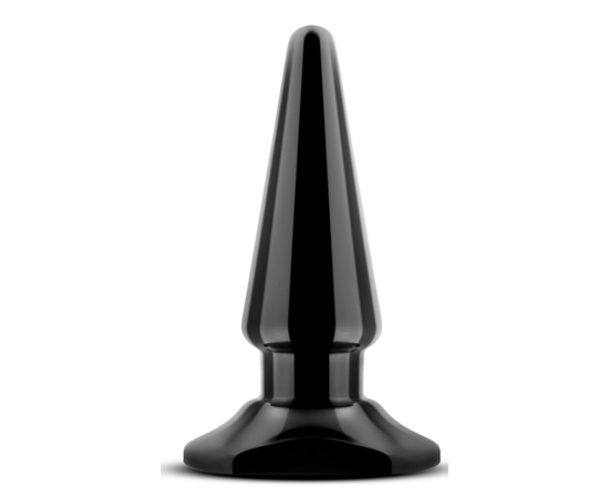 Чёрная анальная пробка Easy Plug - 10,16 см., фото 