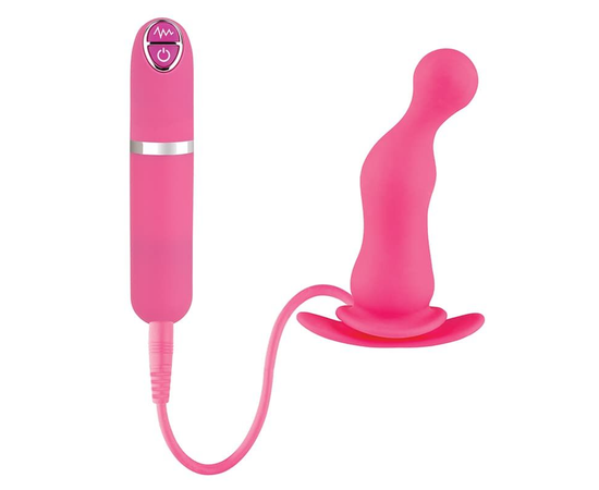 Розовая вибровтулка Dash Butt Plug With Mini Controller II - 9 см., фото 