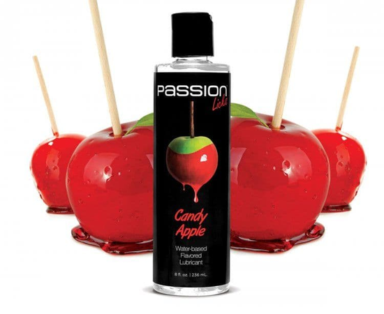 Смазка на водной основе Passion Licks Water Based Flavored Lubricant со вкусом яблока - 236 мл., фото 